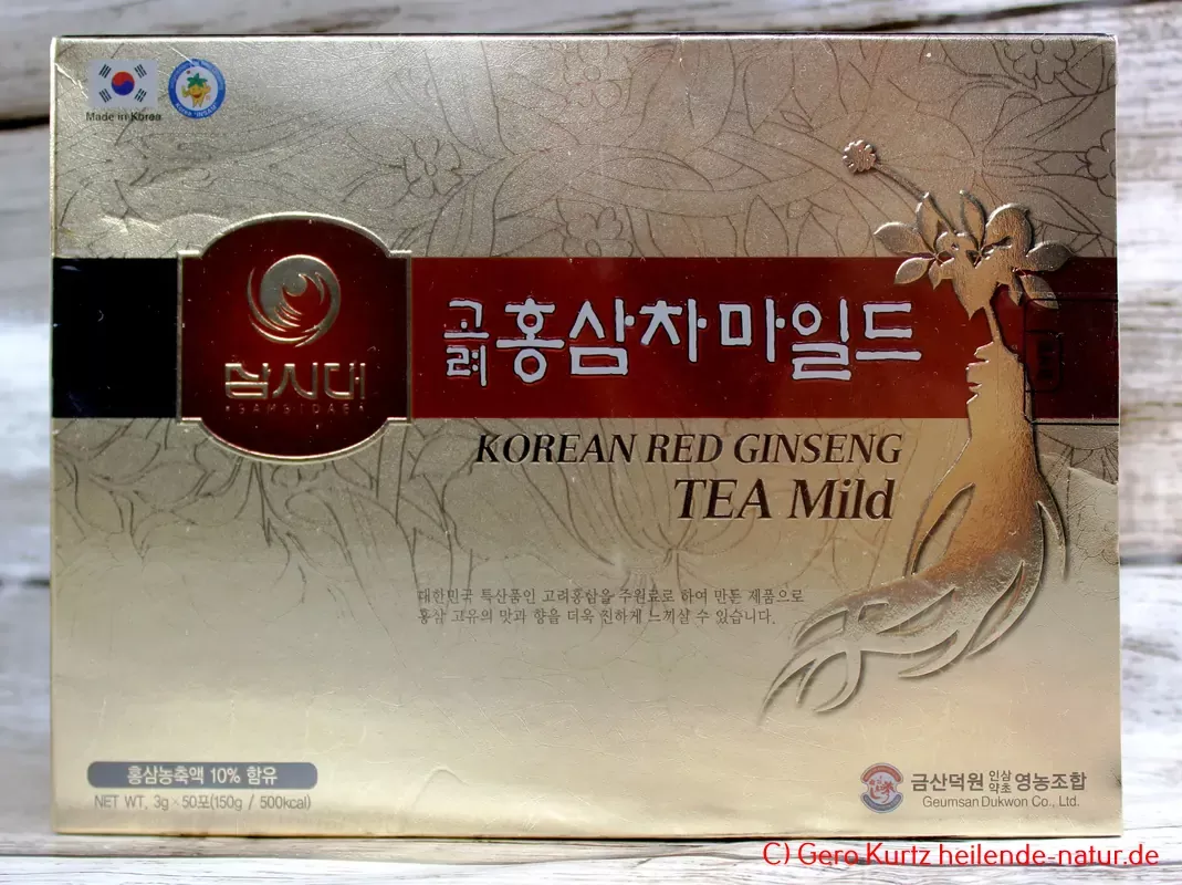 SAMSIDAE - Koreanischer Roter Ginseng Tee - Verpackung Oberseite