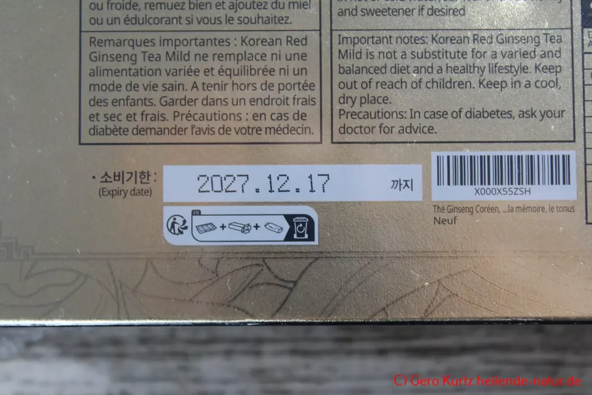 SAMSIDAE - Koreanischer Roter Ginseng Tee - Haltbarkeitsdatum