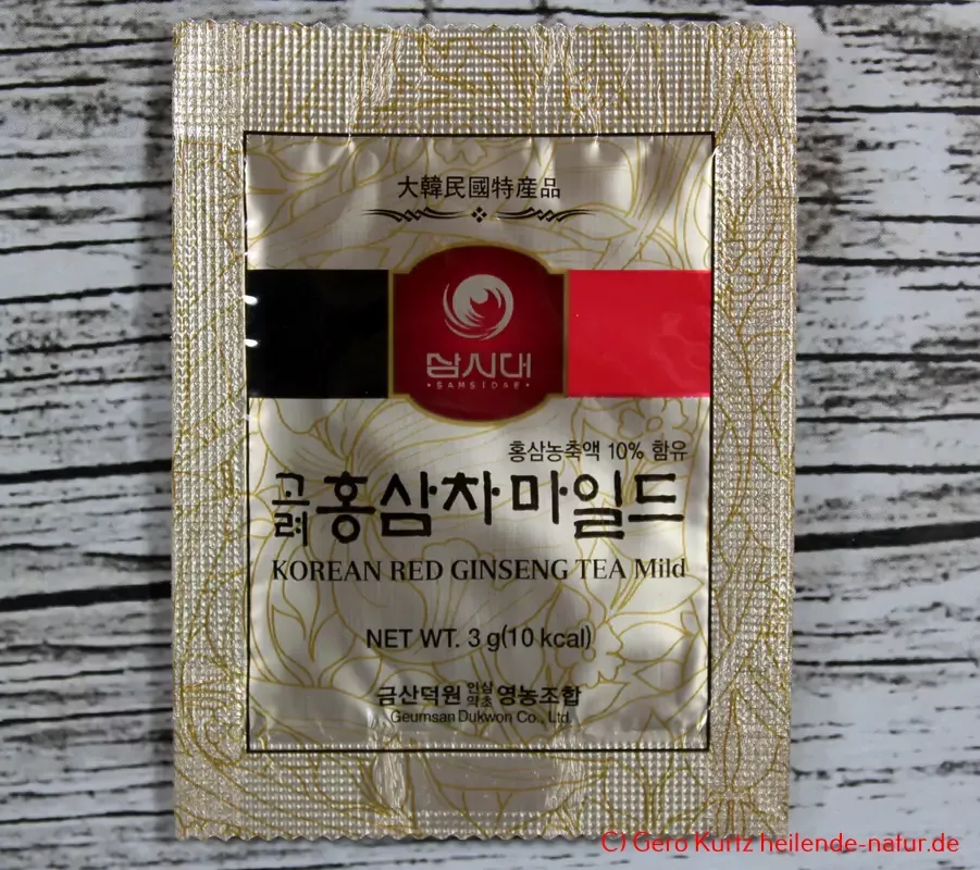 SAMSIDAE - Koreanischer Roter Ginseng Tee - Tütchen Vorderseite