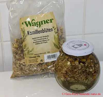 Anleitung Kamillentinktur selber herstellen 